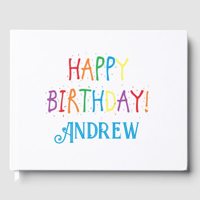 Personalised Birthday Guest Book (Front)