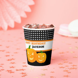 Personalised Birthday Halloween Paper Cups