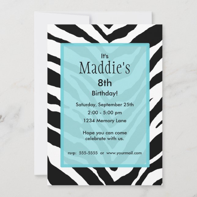Personalised Birthday Invitation (Front)