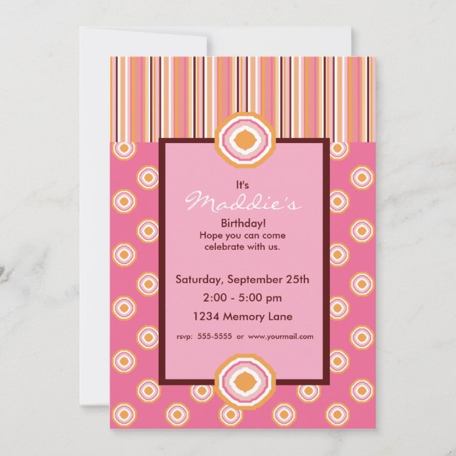Personalised Birthday Invitation (Front)