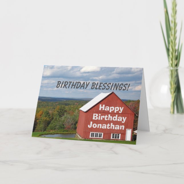 Personalised Birthday Jeremiah 29:11Bible Card (Front)