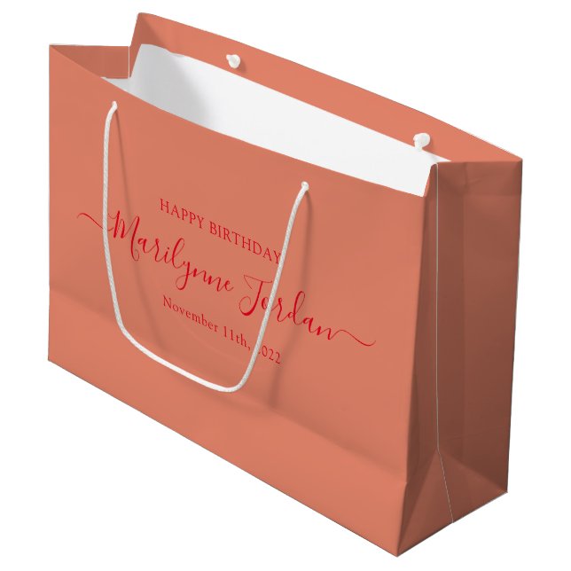 Personalised Birthday Large Gift Bag (Front Angled)