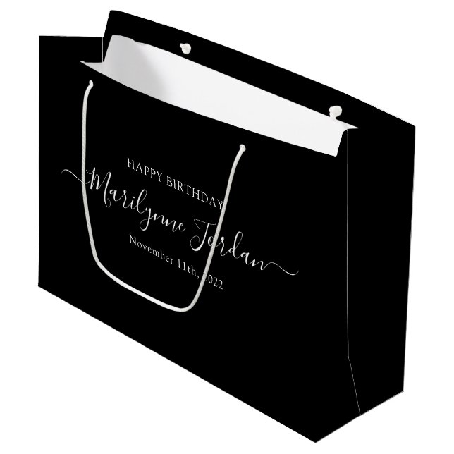Personalised Birthday Large Gift Bag (Front Angled)