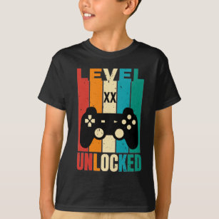 Personalised Birthday Level XX Unlocked T-Shirt