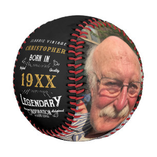 Personalised Birthday Monogram Legendary Father Baseball