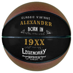 Personalised Birthday Monogram Legendary Father Basketball