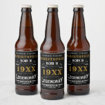 Personalised Birthday Monogram Legendary Father Beer Bottle Label<br><div class="desc">Vintage design any year "Original Quality Legendary Inspiration" beer bottle labels for that special dad. Add the name and year as desired in the template fields creating a unique 40th, 50th, 60th or any birthday celebration item. Team this up with the matching gifts, party accessories, and clothing available in our...</div>