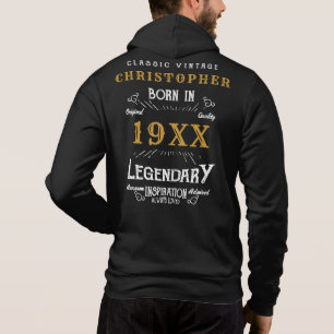 Personalised Birthday Monogram Legendary Father Hoodie
