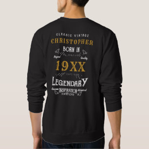 Personalised Birthday Monogram Legendary Father Sweatshirt