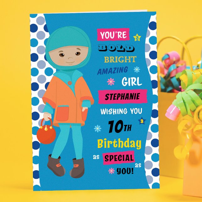 Personalised Birthday - Muslim Girl Card (Creator Uploaded)