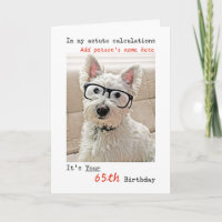 Personalised Birthday, Name and Age, Westie Dog