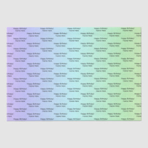 Personalised Birthday Name Elegant Rainbow Colours Tissue Paper