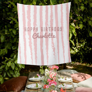 Personalised Birthday Name Sheet Backdrop Banner Tapestry