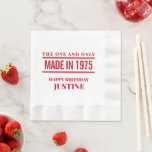 Personalised Birthday Napkins<br><div class="desc">Add the finishing touch to your birthday celebration or change all the text to any birthday or occasion.</div>