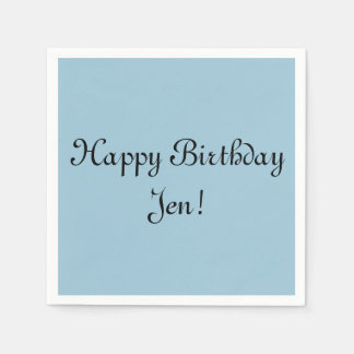 Personalised Birthday Napkins - Any colour and fon