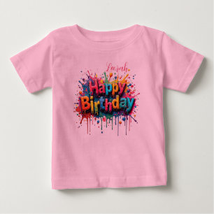 Personalised Birthday Paint Splash Shirt