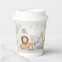 Personalised Birthday Paper Cups – Safari, Space