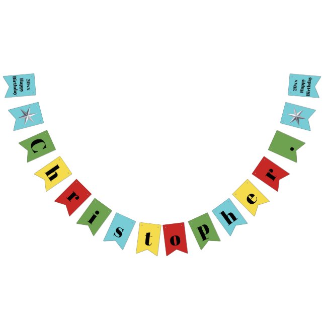 Personalised Birthday Party Bunting Banner (All)
