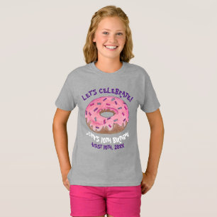 Personalised Birthday Party Favour Doughnut Doughn T-Shirt