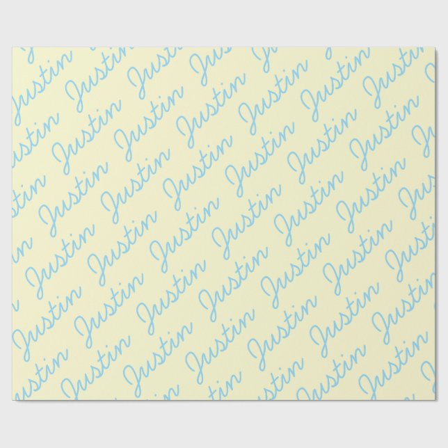 Personalised Birthday Party Name Wrapping Paper (Flat)