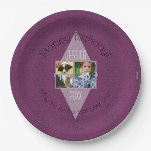 Personalised Birthday Party Paper Plate - HAMbyWG