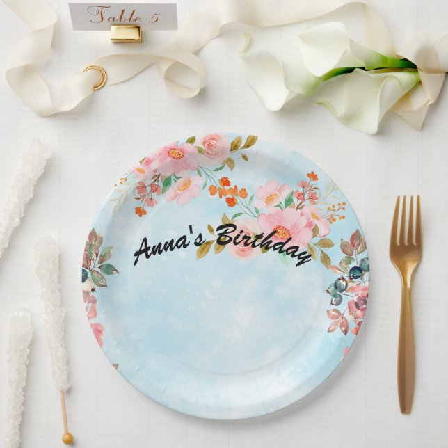 Personalised Birthday Party plate (Wedding)