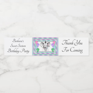 Personalised Birthday Party Water Bottle Label