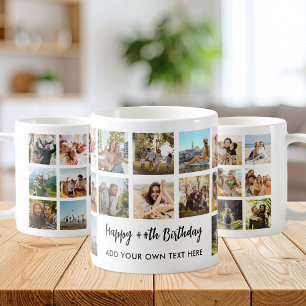 Personalised Birthday Photo Collage Mug