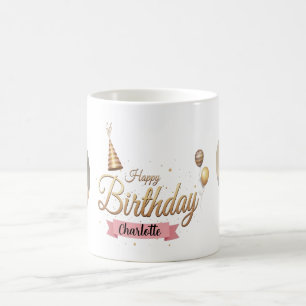 Personalised Birthday Photo Custom Name Party Coffee Mug