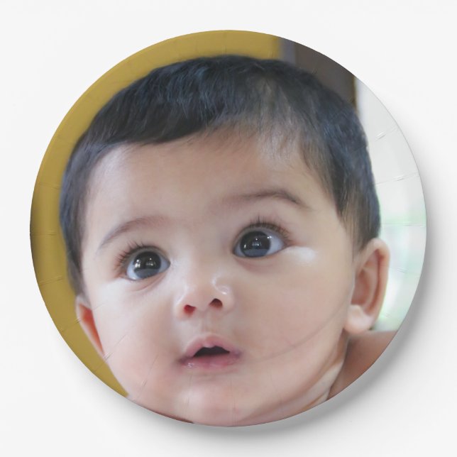 Personalised Birthday Photo  Paper Plate (Front)