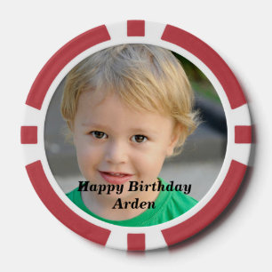 Personalised Birthday Photo Poker Chips