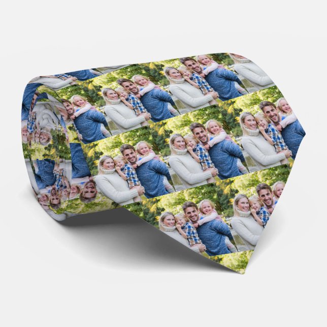 Personalised Birthday Photo  Tie (Rolled)