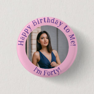 Personalised Birthday Photo, Your Picture Badge