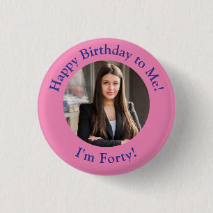 Personalised Birthday Photo, Your Picture Badge