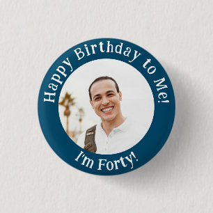 Personalised Birthday Photo, Your Picture Badge