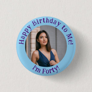 Personalised Birthday Photo, Your Picture Badge