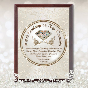 Personalised, Birthday Plaque, Anniversary Plaques