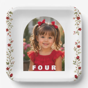 Personalised Birthday Plates Girl Age 4