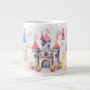 Personalised birthday princess mug, large coffee mug