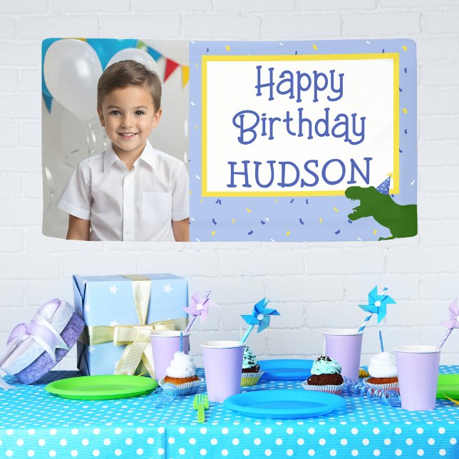 Personalised "Birthday-Saurus" Dinosaur Birthday Banner (Creator Uploaded)