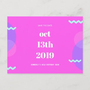 Personalised - Birthday Save the Date Postcard