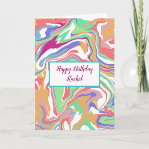 Personalised Birthday Sherbert Marble Card