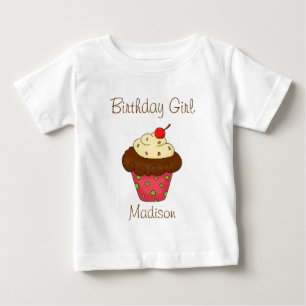 Personalised birthday shirts cupcake birthday girl