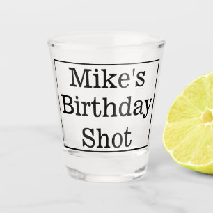 Personalised Birthday Shot Glass Add Name