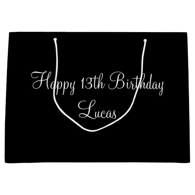 Personalised Birthday,Special Birthday,Personalise Large Gift Bag (Front)
