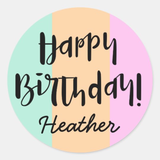 Personalised Birthday Sticker Zazzle.co.uk
