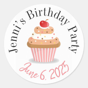 Personalised birthday stickers 