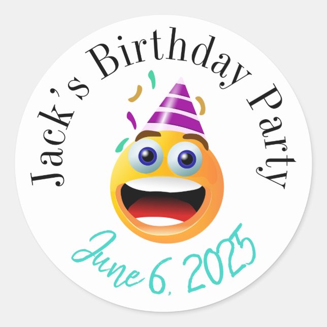 Personalised birthday stickers  (Front)