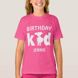 Personalised Birthday Superhero Girl Silhouette T-Shirt