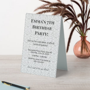 Personalised Birthday Table Tent